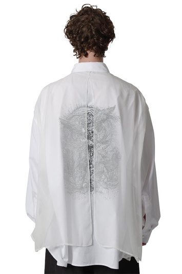 SONGZIO Veiled Embroidered Shirt White