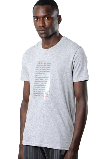 INÊS TORCATO Light Grey Graphic Print Tee . Men . S