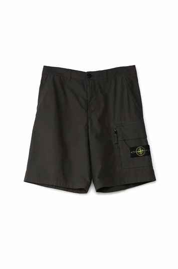 STONE ISLAND L100l08 Stretch Cotton Tela 'Paracadute' Shorts Lead Grey
