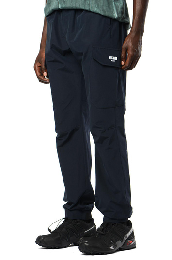 MSGM Navy Cargo Trackpants . Men . 46