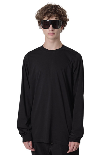 RICK OWENS Tower Short Crewneck LS Sweatshirt Black . Men . L