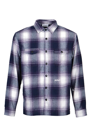 ALIFE Purple Checked Overshirt . Men . S