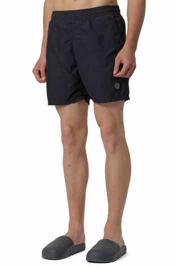 STONE ISLAND B100B09 Brushed Nylon Swim Shorts Black . Men . S
