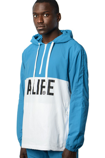 ALIFE Blau/Weißer Half-Zip Hoodie