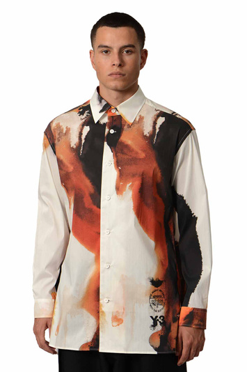 Y-3 AOP Hemd Weiß