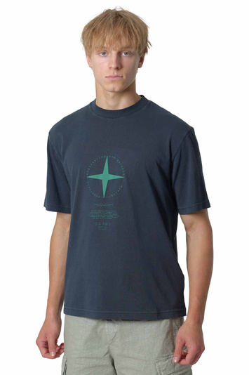 STONE ISLAND 2100001 Organic Cotton Jersey T-shirt Navy . Men . XL
