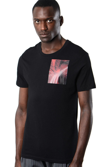 INÊS TORCATO Black Graphic Print Tee . Men . S