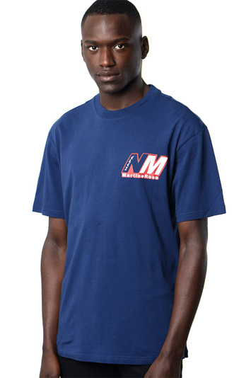 NAPA by MARTINE ROSE Insignia Blau Ozelot Logo Tee