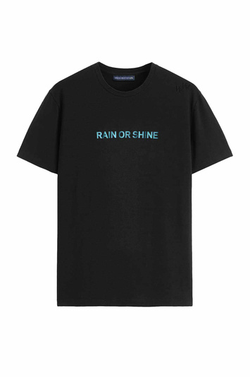 WRONG WEATHER Rain Or Shine T-shirt Black/Turquoise