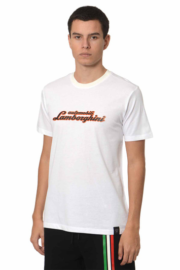 AUTOMOBILI LAMBORGHINI Logo T-shirt White . Men . S