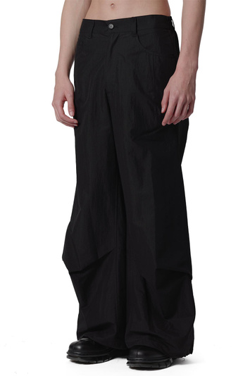 SONGZIO Bias Drape Flare Trousers Black