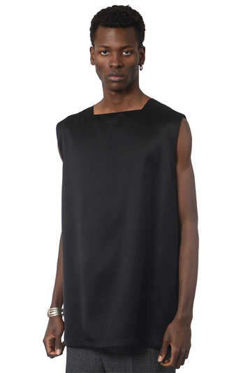 JIL SANDER Silk Tank Top Black