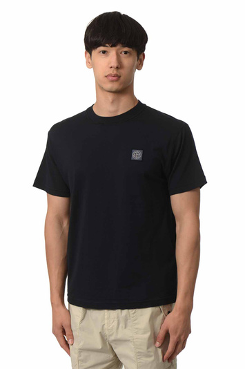 STONE ISLAND 2100237 Organic Cotton Jersey 'Fissato' Effect T-shirt Navy . Men . L