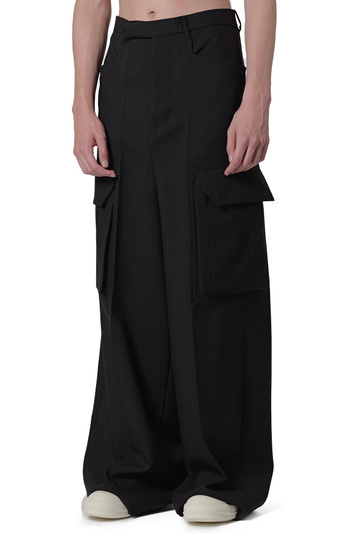 RICK OWENS Black Tower Mastodon Firbanks Cargo Pants . Men . 48