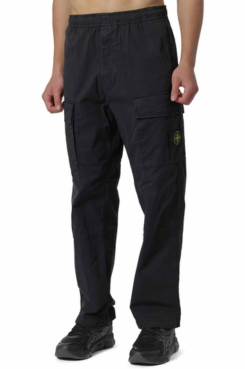 STONE ISLAND 3100020 Stretch Organic Cotton Twill Trousers Black . Men . 32