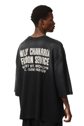 WILLY CHAVARRIA Fashion Services Oversized T-shirt Washed Black . Men . L