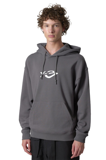 Y-3 French Terry Liquid Logo Hoodie Grey . Men . S