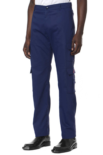 MARTINE ROSE Blue Cargo Trousers . Men . L