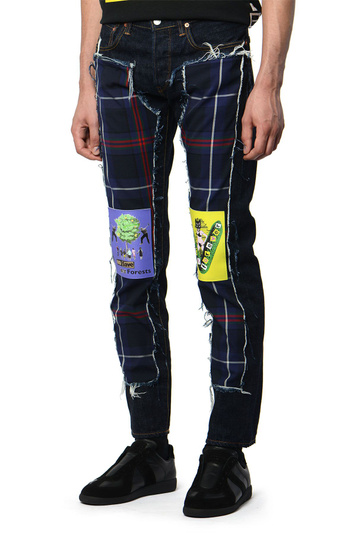 KIDILL X Edwin X Jamie Reid Blue Ripped Jeans