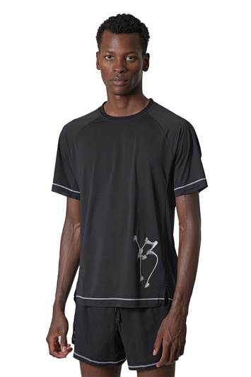 Y-3 Typical Stripes Graphic Running Short Sleeve T-shirt Black . Men . M