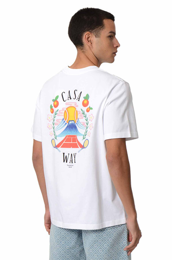CASABLANCA Casa Way Mountain T-shirt White