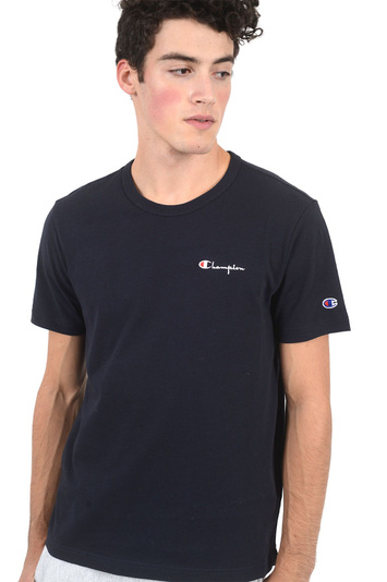 CHAMPION Logo Navy Blue T-Shirt . Men . S