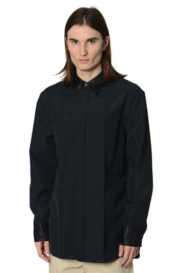 JIL SANDER Camisa de lã plissada Preto