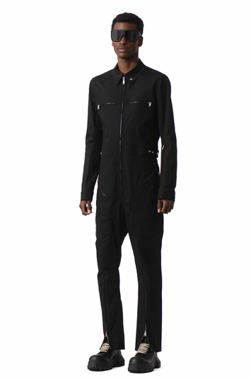 RICK OWENS Hollywood Headon Flightsuit Black . Men . 46
