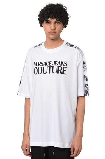 VERSACE JEANS COUTURE Logo T-shirt Black/White . Men . M