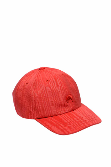 MARINE SERRE Regenerated Moire Baseball Cap Red