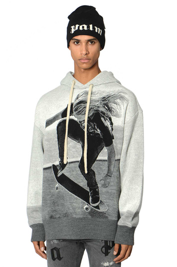 PALM ANGELS Jacquard Skater Hoodie . Men . L