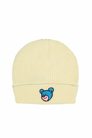INBETWEENERS Bear Wool Beanie Cream White