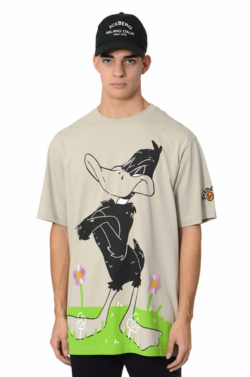ICEBERG Daffy Duck T-shirt Grey . Men . XL