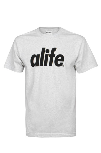 ALIFE Heather Grey Logo Tee . Men . M