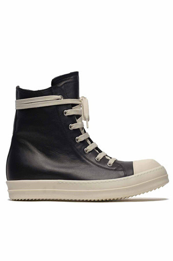 RICK OWENS "Ramones" High Sneakers Black . Men . 43.5