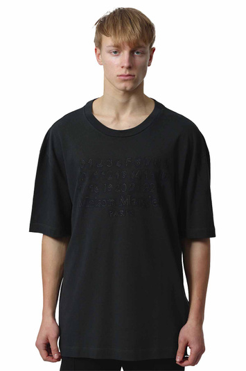 MAISON MARGIELA Embroidered Logo T-shirt Black