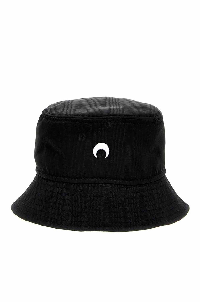 Marine Serre Terry Cloth Bucket Hat Small Black Y2K Minimal Beach Trendy Chic Bucket hat with visor in black - Marine Serre | Mytheresa main image 4
