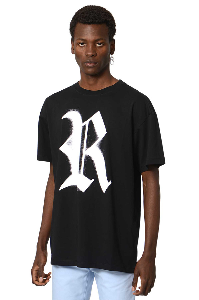 RAF SIMONS Big Fit R Logo T-shirt Black - Wrong Weather