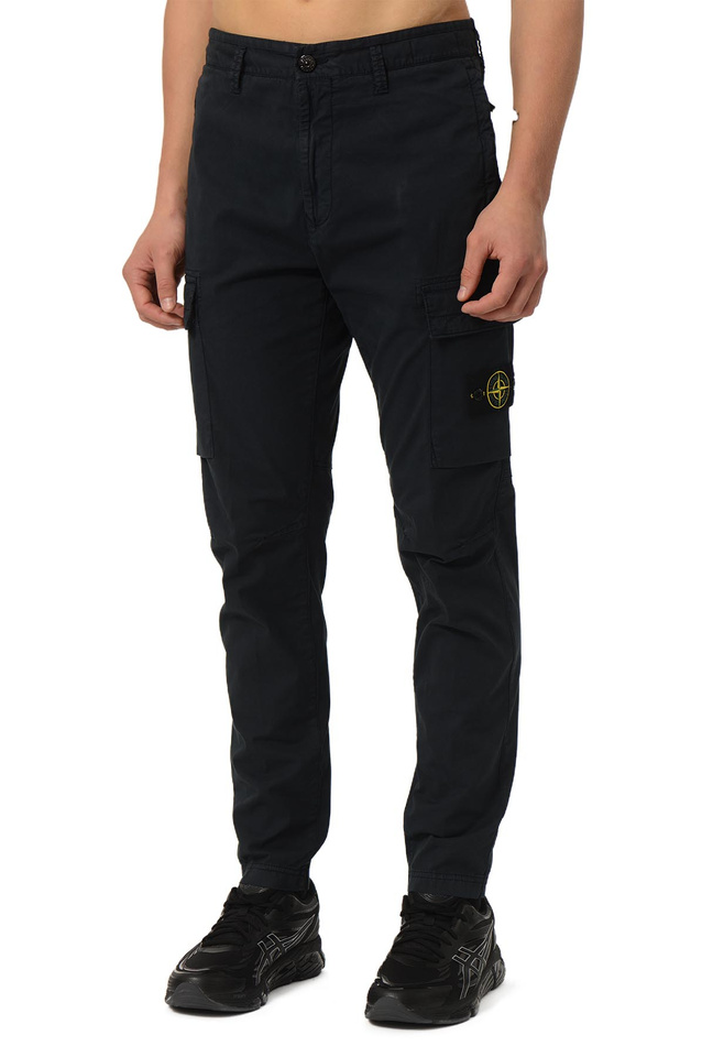 STONE ISLAND 3100032 SUPIMA® COTTON Trousers Navy Blue - Wrong Weather