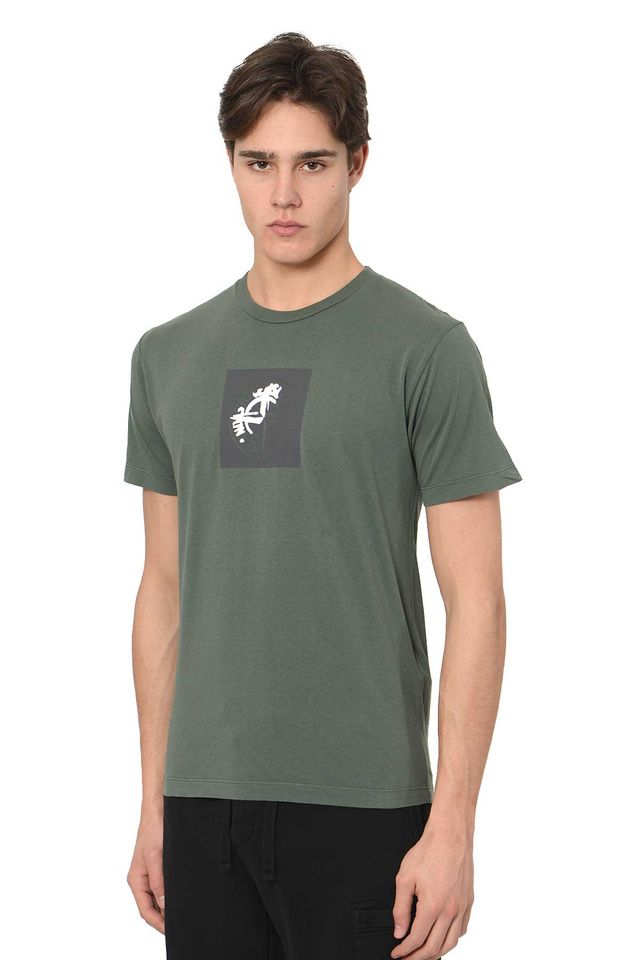 STONE ISLAND 2NS83 'Institutional One' Print T-shirt Musk Green