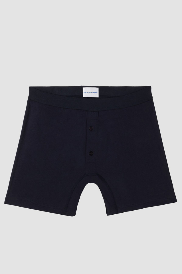 COMME DES GARÇONS UNDERWEAR X SUNSPEL Navy Two Button Boxer