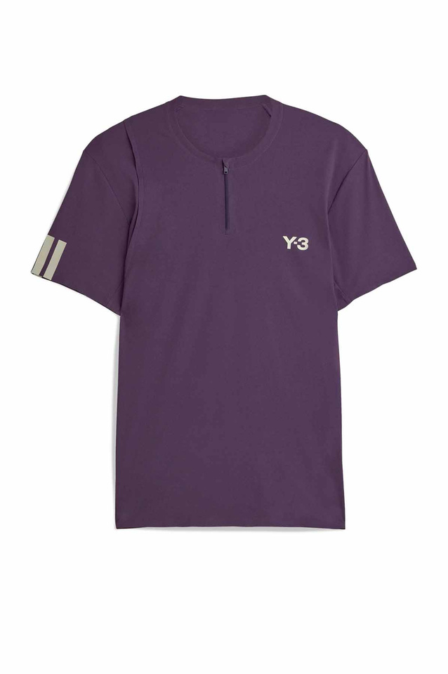 Y-3 Tennis Freelift Zip T-shirt Aurora Plum - Wrong Weather