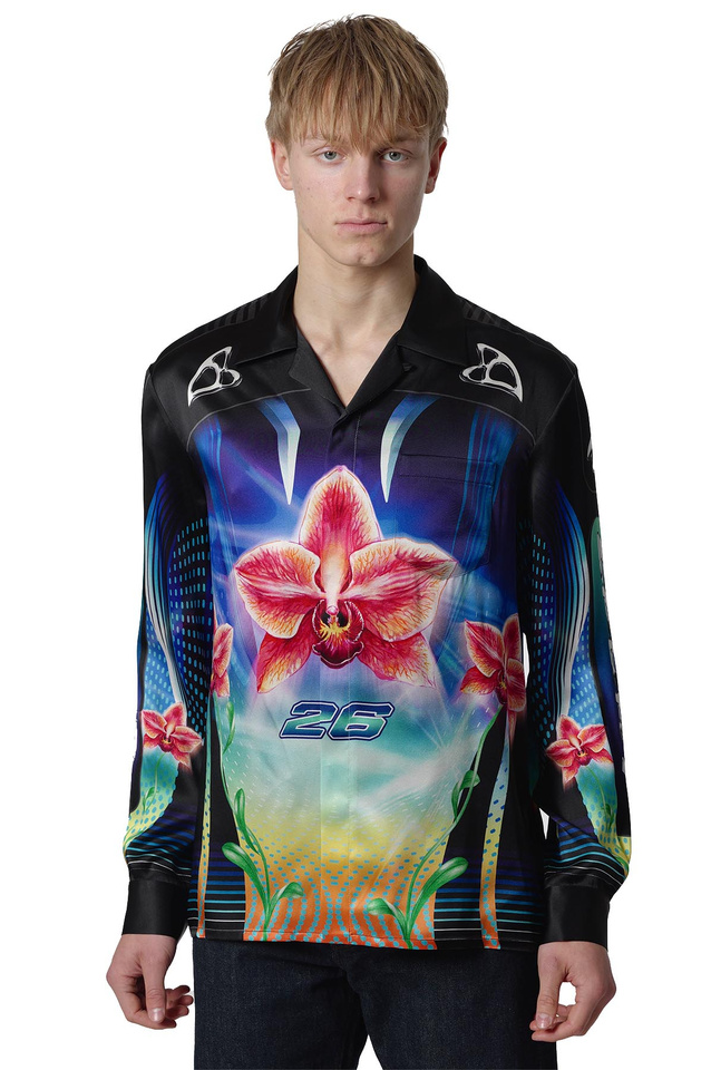 CASABLANCA Orchid Racer Silk Shirt - Wrong Weather