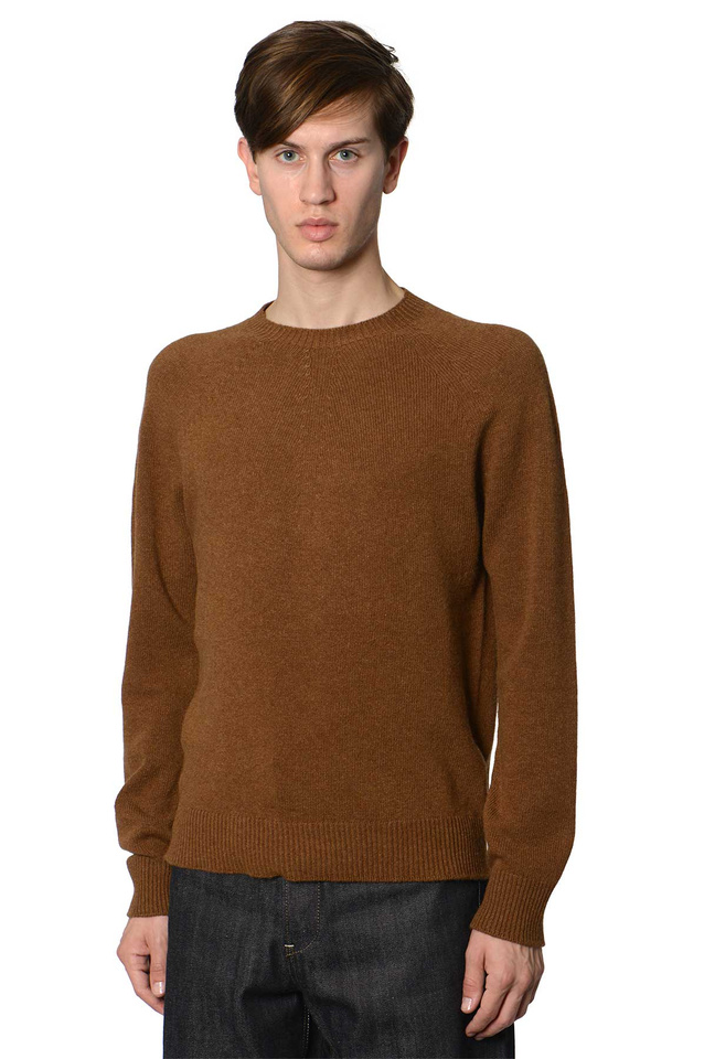 JIL SANDER Fine Cashmere Merino Sweater Brown - Wrong Weather