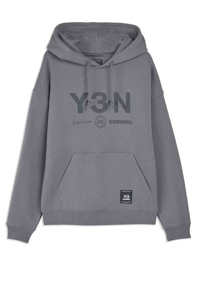 Y-3-N Graphic Hoodie Grey - Wrong Weather