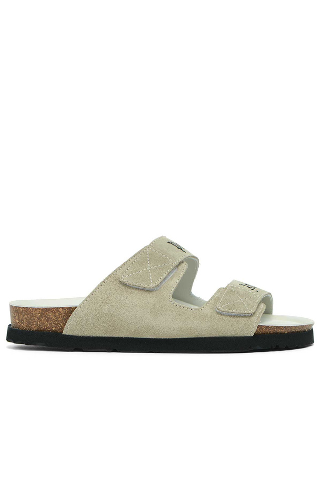 PALM ANGELS Leather Sandals Cream White - Wrong Weather display picture 1