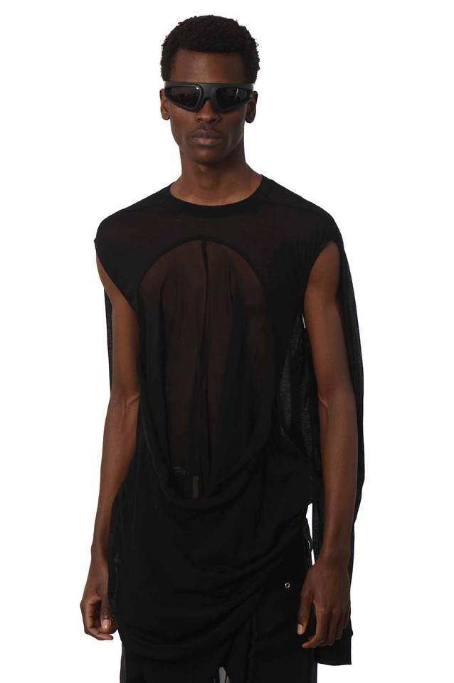 RICK OWENS Hollywood Drain T-Shirt Black - Wrong Weather