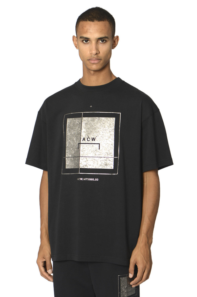 A-COLD-WALL* Foil Logo T-shirt Black - Wrong Weather