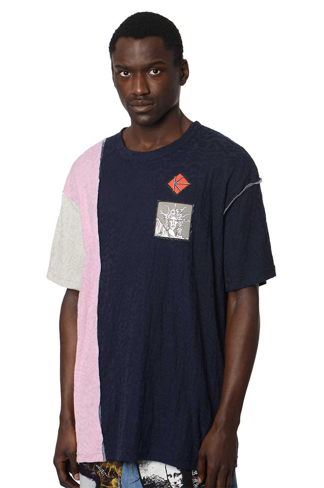 KIDILL　ウィンストン スミス　ブラック　モナリザ　44 KIDILL X WINSTON SMITH Jacquard Knit Tee - Wrong Weather