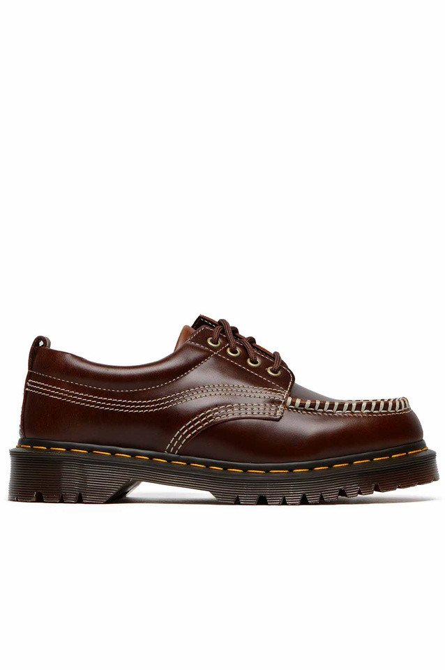 DR. MARTENS Lowell Leather Shoes Brown - Wrong Weather